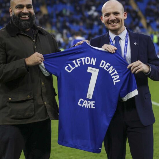 Clifton Dental Cardiff City Presentation On Pitch
